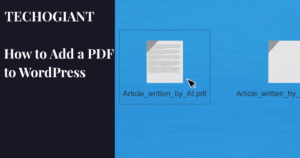 how to add a pdf to wordpress